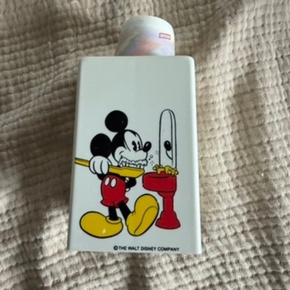 Vintage Disney Mickey Mouse Countertop‎ Dixie Cup Holder Bathroom Toothbrush
